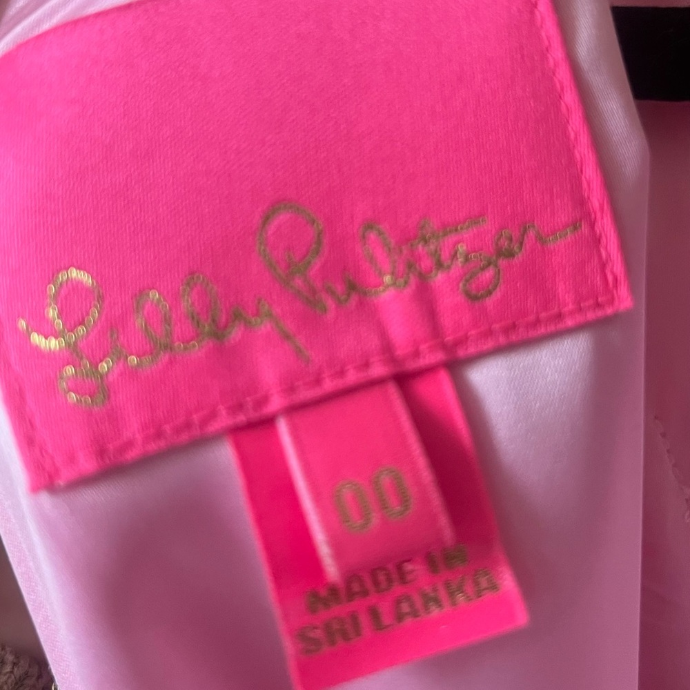 Lilly Pulitzer Ronnie V-Neck Romper Peony Pink Seaside Scene  - SZ 00 - Picture 6 of 6